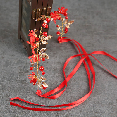 Fashion Pearl Flower Bandită Mireasă Nuntă Coroană Accesorii pentru păr Bandă de păr Tiara Cristal Cască Bijuterii pentru păr