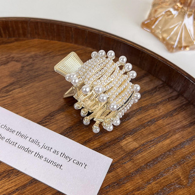 La modă Zircon Pearl Metal Gheare de păr Suport înalt pentru coadă de cal pentru femei fete 2022 Nou la modă Coreea Accesorii de lux pentru cleme de păr