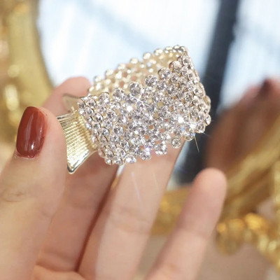 La modă Zircon Pearl Metal Gheare de păr Suport înalt pentru coadă de cal pentru femei fete 2022 Nou la modă Coreea Accesorii de lux pentru cleme de păr