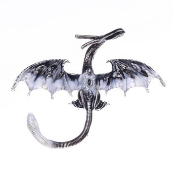 New Arrival Enamel Dragon Brooch Unisex Women and Men Pin Animal Μεγάλες Καρφίτσες 4 Χρώματα Διαθέσιμα Δώρο Κοσμήματα