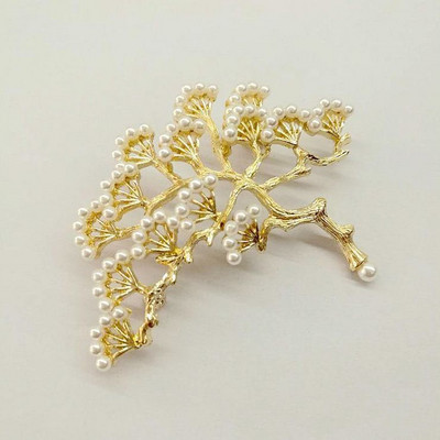 Halloween Vintage baroc placat cu aur cu strasuri de cristal imitație de perle Broșă cu sceptru de flori pentru femei cadou de bijuterii