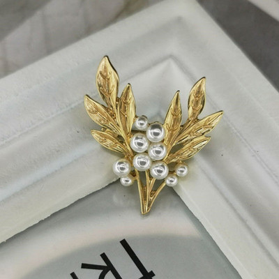 Halloween Vintage baroc placat cu aur cu strasuri de cristal imitație de perle Broșă cu sceptru de flori pentru femei cadou de bijuterii