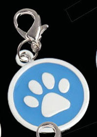 2db/tétel 2cm-es kerek kártya Lovely Animal Charms Kutya Mancs Kulcstartó Charm Nyaklánc Medálok Barkács karkötő Ajándék Barátnak