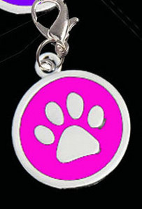 2db/tétel 2cm-es kerek kártya Lovely Animal Charms Kutya Mancs Kulcstartó Charm Nyaklánc Medálok Barkács karkötő Ajándék Barátnak