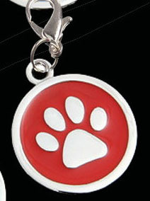 2db/tétel 2cm-es kerek kártya Lovely Animal Charms Kutya Mancs Kulcstartó Charm Nyaklánc Medálok Barkács karkötő Ajándék Barátnak
