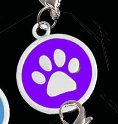 2db/tétel 2cm-es kerek kártya Lovely Animal Charms Kutya Mancs Kulcstartó Charm Nyaklánc Medálok Barkács karkötő Ajándék Barátnak