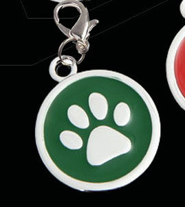 2db/tétel 2cm-es kerek kártya Lovely Animal Charms Kutya Mancs Kulcstartó Charm Nyaklánc Medálok Barkács karkötő Ajándék Barátnak