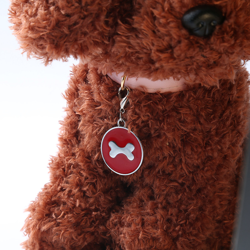 2db/tétel 2cm-es kerek kártya Lovely Animal Charms Kutya Mancs Kulcstartó Charm Nyaklánc Medálok Barkács karkötő Ajándék Barátnak