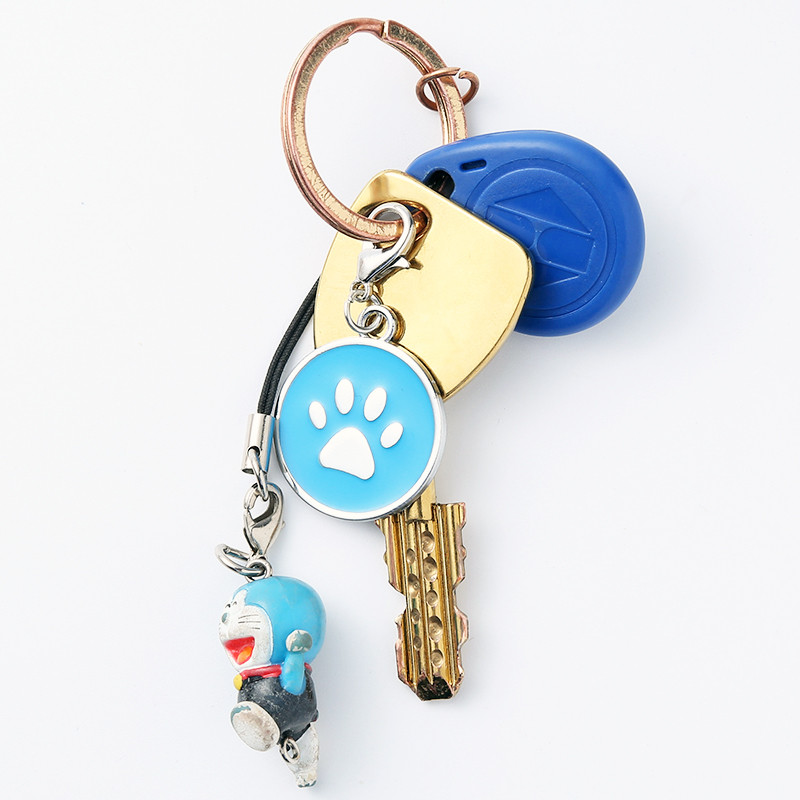 2db/tétel 2cm-es kerek kártya Lovely Animal Charms Kutya Mancs Kulcstartó Charm Nyaklánc Medálok Barkács karkötő Ajándék Barátnak