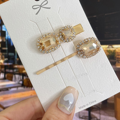 Agrafe de păr cu picătură de apă strălucitoare, cristale de lux, de lux, agrafe geometrice, agrafe, accesorii pentru păr