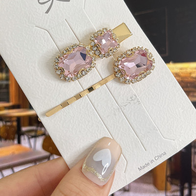 Agrafe de păr cu picătură de apă strălucitoare, cristale de lux, de lux, agrafe geometrice, agrafe, accesorii pentru păr