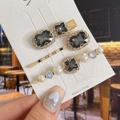 Agrafe de păr cu picătură de apă strălucitoare, cristale de lux, de lux, agrafe geometrice, agrafe, accesorii pentru păr