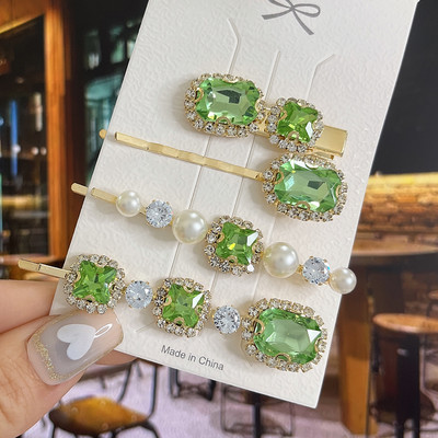 Agrafe de păr cu picătură de apă strălucitoare, cristale de lux, de lux, agrafe geometrice, agrafe, accesorii pentru păr