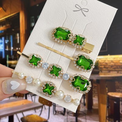 Agrafe de păr cu picătură de apă strălucitoare, cristale de lux, de lux, agrafe geometrice, agrafe, accesorii pentru păr