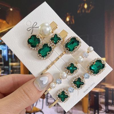 Agrafe de păr cu picătură de apă strălucitoare, cristale de lux, de lux, agrafe geometrice, agrafe, accesorii pentru păr