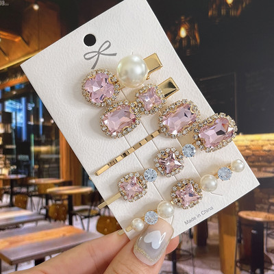 Agrafe de păr cu picătură de apă strălucitoare, cristale de lux, de lux, agrafe geometrice, agrafe, accesorii pentru păr