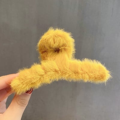 Eleganti plīša matu spīļu spailes vienkāršas, lielas, krabju matu sprādzes sievietēm, matu rokturi Moderni matu aksesuāri haizivju galvassegas