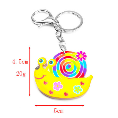 Akrilo gyvūnų papuošalai raktų pakabukas moterims mergaitei krepšys automobilio raktų rankinė taksas šuo katė pelėda sraigė skorpionas žavesio raktų pakabukas Dovana