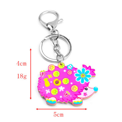 Akrilo gyvūnų papuošalai raktų pakabukas moterims mergaitei krepšys automobilio raktų rankinė taksas šuo katė pelėda sraigė skorpionas žavesio raktų pakabukas Dovana