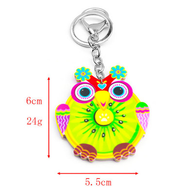 Akrilo gyvūnų papuošalai raktų pakabukas moterims mergaitei krepšys automobilio raktų rankinė taksas šuo katė pelėda sraigė skorpionas žavesio raktų pakabukas Dovana