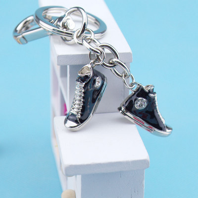 3D pantofi roșii pandantiv lanț de chei din metal personalizat drăguț cadou creativ geantă farmec adidași lanț cheie suport