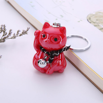 Mini acrilic Japonia Anime Lucky Cat Fortune Breloc Breloc Mașină pentru Femei Geanta Pendent Clopot Cadouri de Crăciun Anul Nou