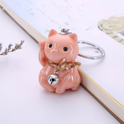Mini acrilic Japonia Anime Lucky Cat Fortune Breloc Breloc Mașină pentru Femei Geanta Pendent Clopot Cadouri de Crăciun Anul Nou