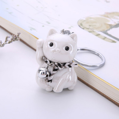 Mini acrilic Japonia Anime Lucky Cat Fortune Breloc Breloc Mașină pentru Femei Geanta Pendent Clopot Cadouri de Crăciun Anul Nou