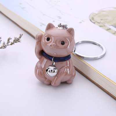 Mini acrilic Japonia Anime Lucky Cat Fortune Breloc Breloc Mașină pentru Femei Geanta Pendent Clopot Cadouri de Crăciun Anul Nou