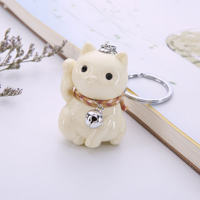 Mini acrilic Japonia Anime Lucky Cat Fortune Breloc Breloc Mașină pentru Femei Geanta Pendent Clopot Cadouri de Crăciun Anul Nou