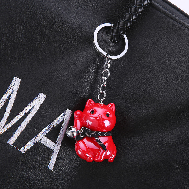 Mini acrilic Japonia Anime Lucky Cat Fortune Breloc Breloc Mașină pentru Femei Geanta Pendent Clopot Cadouri de Crăciun Anul Nou