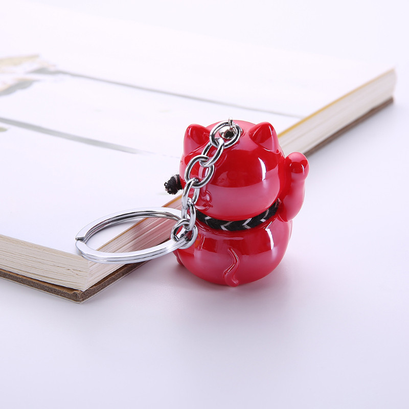 Mini acrilic Japonia Anime Lucky Cat Fortune Breloc Breloc Mașină pentru Femei Geanta Pendent Clopot Cadouri de Crăciun Anul Nou