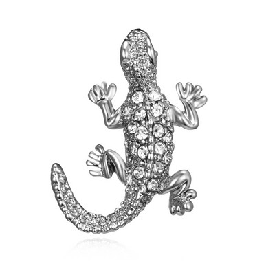 Broșe cu strasuri de culoare argintie pentru femei, stea de mare, șopârlă, arici, bufniță, broșă, bijuterii, animale, cadou pentru copii, prieteni