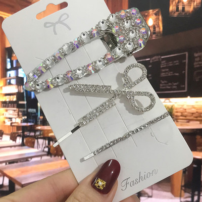 Agrafă de păr de lux cu cristal complet pentru femei 2022 agrafe de păr pătrate coreene Barrete de păr geometrice Accesorii de păr pentru fete Grip de păr