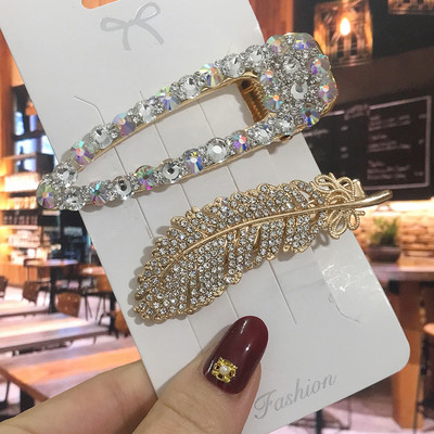 Agrafă de păr de lux cu cristal complet pentru femei 2022 agrafe de păr pătrate coreene Barrete de păr geometrice Accesorii de păr pentru fete Grip de păr