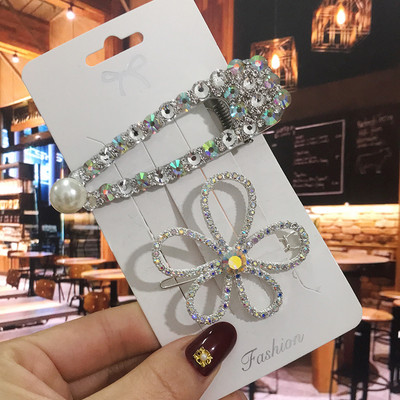 Agrafă de păr de lux cu cristal complet pentru femei 2022 agrafe de păr pătrate coreene Barrete de păr geometrice Accesorii de păr pentru fete Grip de păr