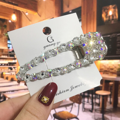 Agrafă de păr de lux cu cristal complet pentru femei 2022 agrafe de păr pătrate coreene Barrete de păr geometrice Accesorii de păr pentru fete Grip de păr