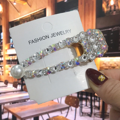 Agrafă de păr de lux cu cristal complet pentru femei 2022 agrafe de păr pătrate coreene Barrete de păr geometrice Accesorii de păr pentru fete Grip de păr