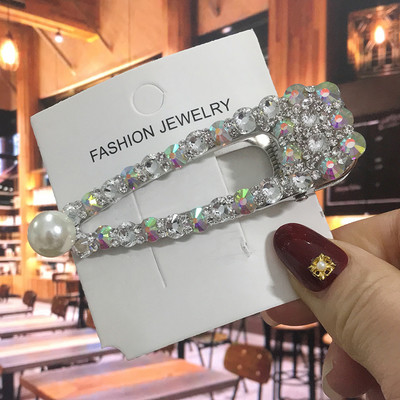 Agrafă de păr de lux cu cristal complet pentru femei 2022 agrafe de păr pătrate coreene Barrete de păr geometrice Accesorii de păr pentru fete Grip de păr