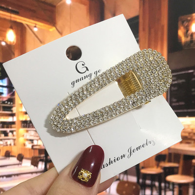 Agrafă de păr de lux cu cristal complet pentru femei 2022 agrafe de păr pătrate coreene Barrete de păr geometrice Accesorii de păr pentru fete Grip de păr