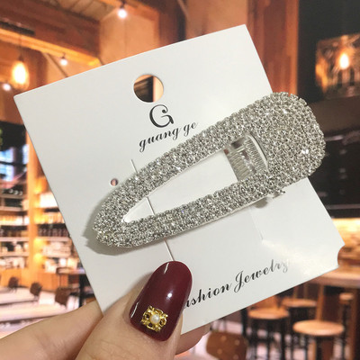 Agrafă de păr de lux cu cristal complet pentru femei 2022 agrafe de păr pătrate coreene Barrete de păr geometrice Accesorii de păr pentru fete Grip de păr