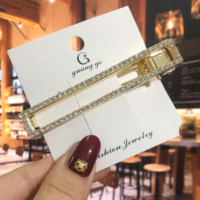 Agrafă de păr de lux cu cristal complet pentru femei 2022 agrafe de păr pătrate coreene Barrete de păr geometrice Accesorii de păr pentru fete Grip de păr