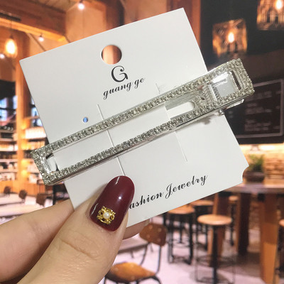 Agrafă de păr de lux cu cristal complet pentru femei 2022 agrafe de păr pătrate coreene Barrete de păr geometrice Accesorii de păr pentru fete Grip de păr