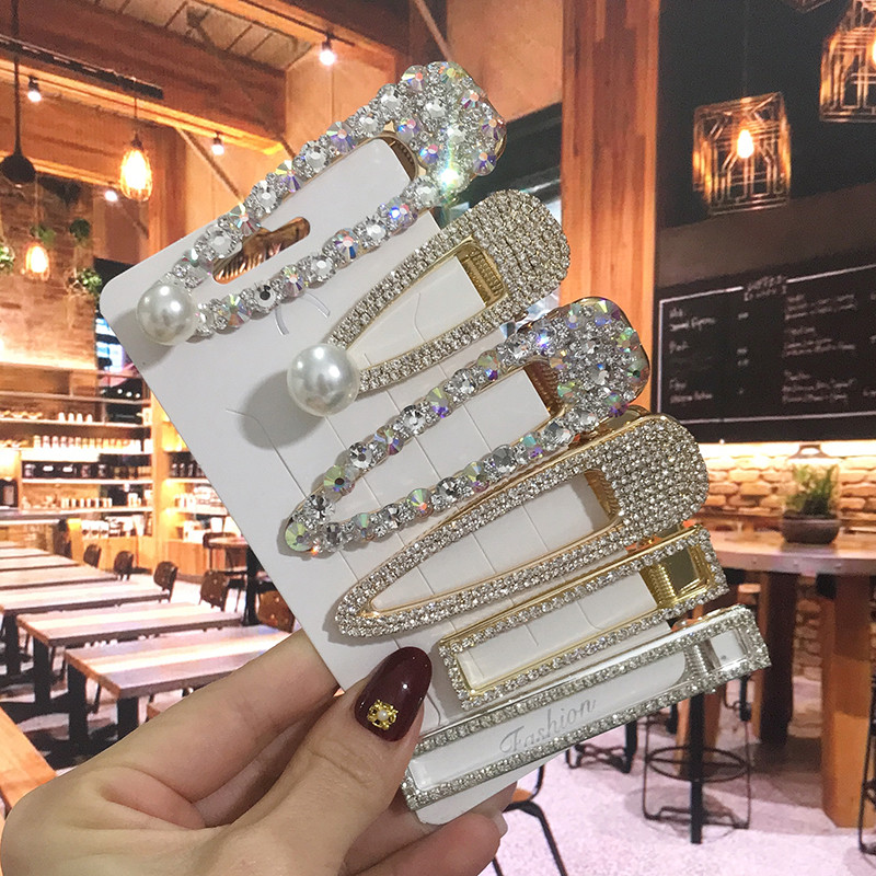 Agrafă de păr de lux cu cristal complet pentru femei 2022 agrafe de păr pătrate coreene Barrete de păr geometrice Accesorii de păr pentru fete Grip de păr