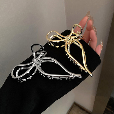 Jednostavna metalna mašna Kandže za kosu za žene Djevojke Vintage velike ukosnice za kosu Pokrivala za glavu Modne hvataljke za kosu Dodaci za kosu