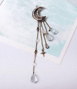 Meyfflin 2022 fermecător de modă Moon Crystal Agrafe de păr Agrafe de păr pentru femei fete ciucuri lungi Accesorii de păr Bijuterii Bijoux