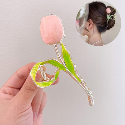 Gheare de păr cu flori de epocă 2022 pentru femei, la modă, geometrică, agrafă de păr, accesorii de păr coreeane, accesorii pentru cap, cleme de păr, cadou