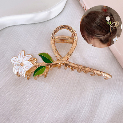 Gheare de păr cu flori de epocă 2022 pentru femei, la modă, geometrică, agrafă de păr, accesorii de păr coreeane, accesorii pentru cap, cleme de păr, cadou