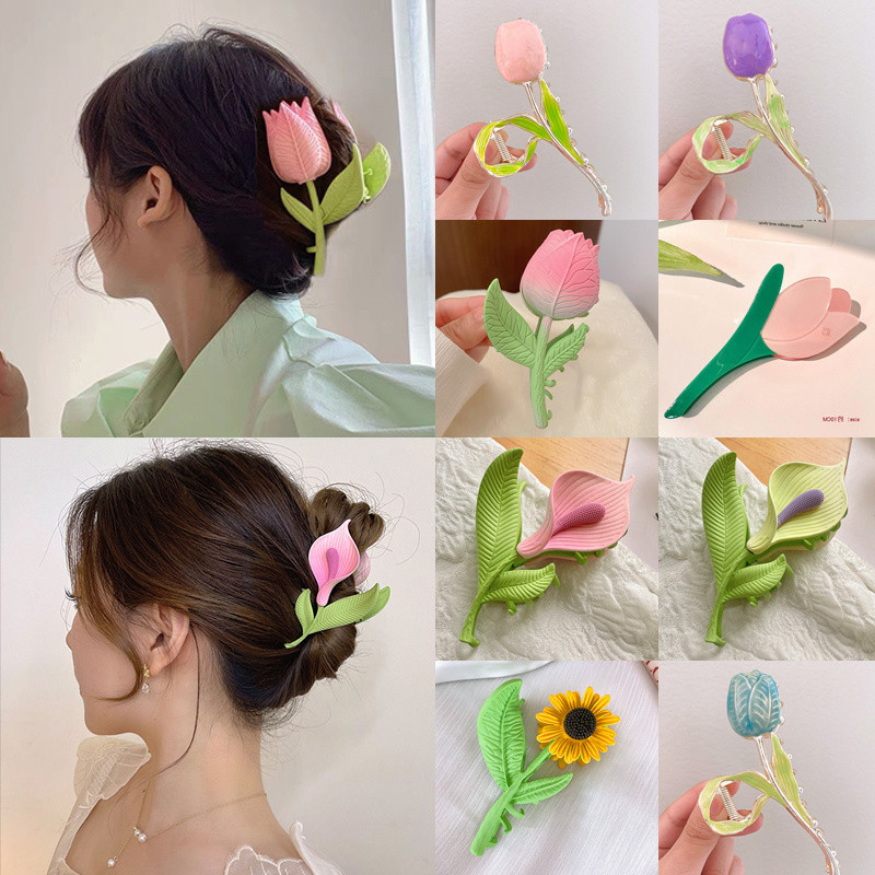 Gheare de păr cu flori de epocă 2022 pentru femei, la modă, geometrică, agrafă de păr, accesorii de păr coreeane, accesorii pentru cap, cleme de păr, cadou
