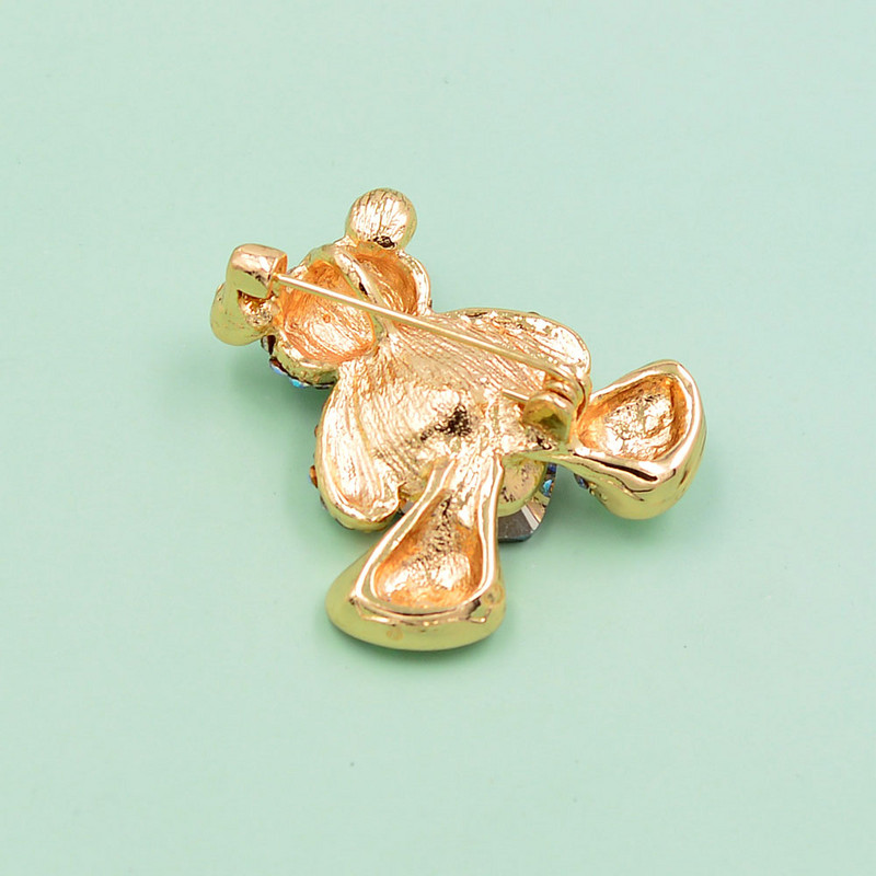 CINDY XIANG Broșe de urs cu inimă cu rin pentru femei, cu design animal drăguț, bijuterii de modă, nou sosire